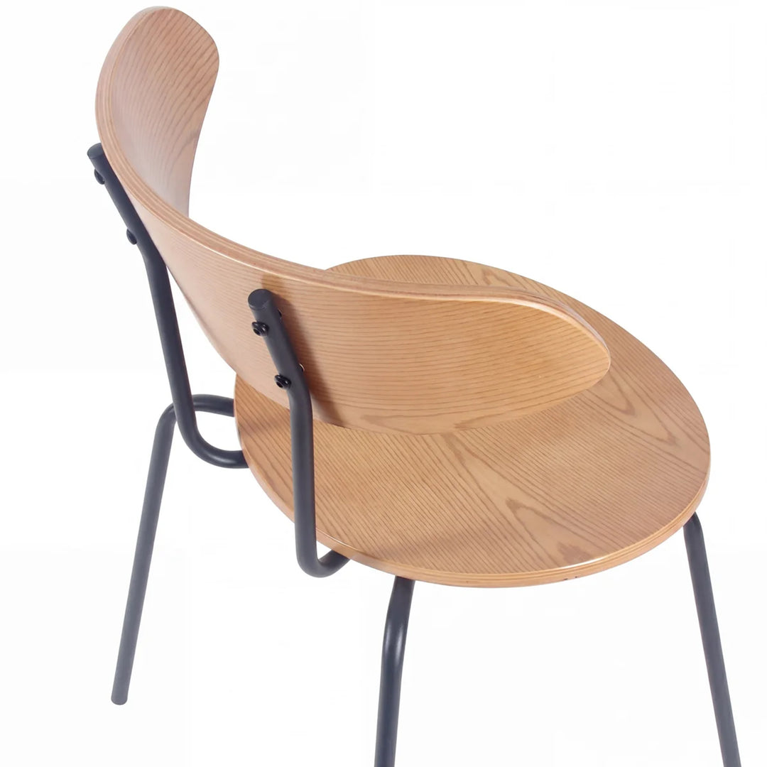 YOUNIKE Mid Century Modern Dining Chairs Set of 2 Sculpted Curved Wood Backrest