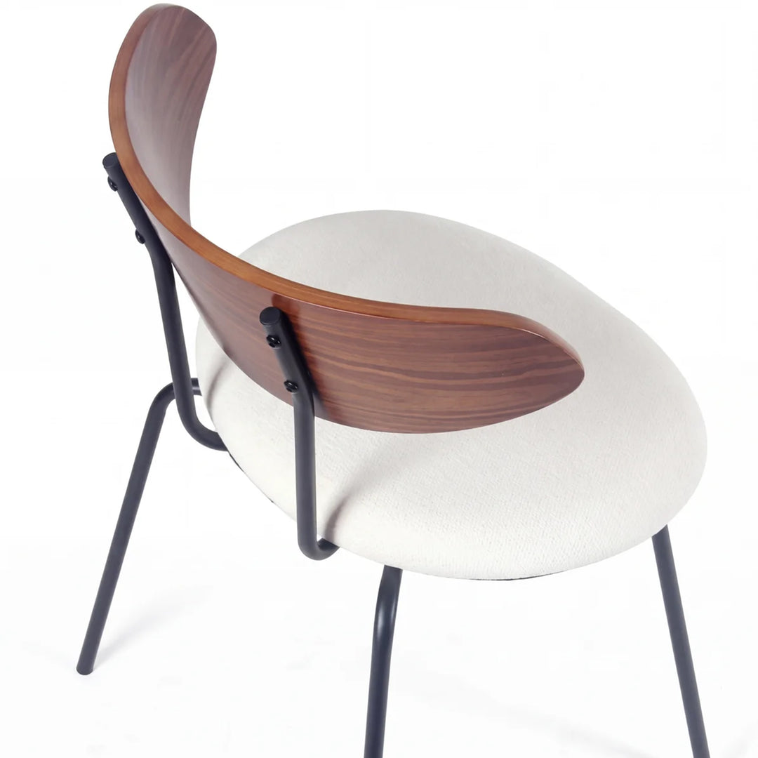 YOUNIKE Mid Century Modern Dining Chairs Set of 2 Sculpted Curved Wood Backrest