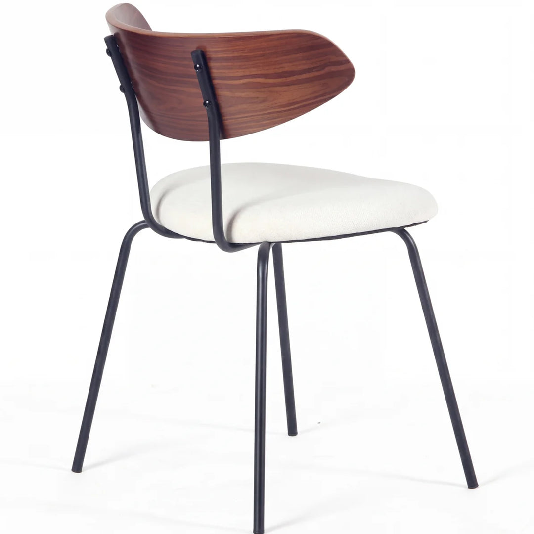 YOUNIKE Mid Century Modern Dining Chairs Set of 2 Sculpted Curved Wood Backrest