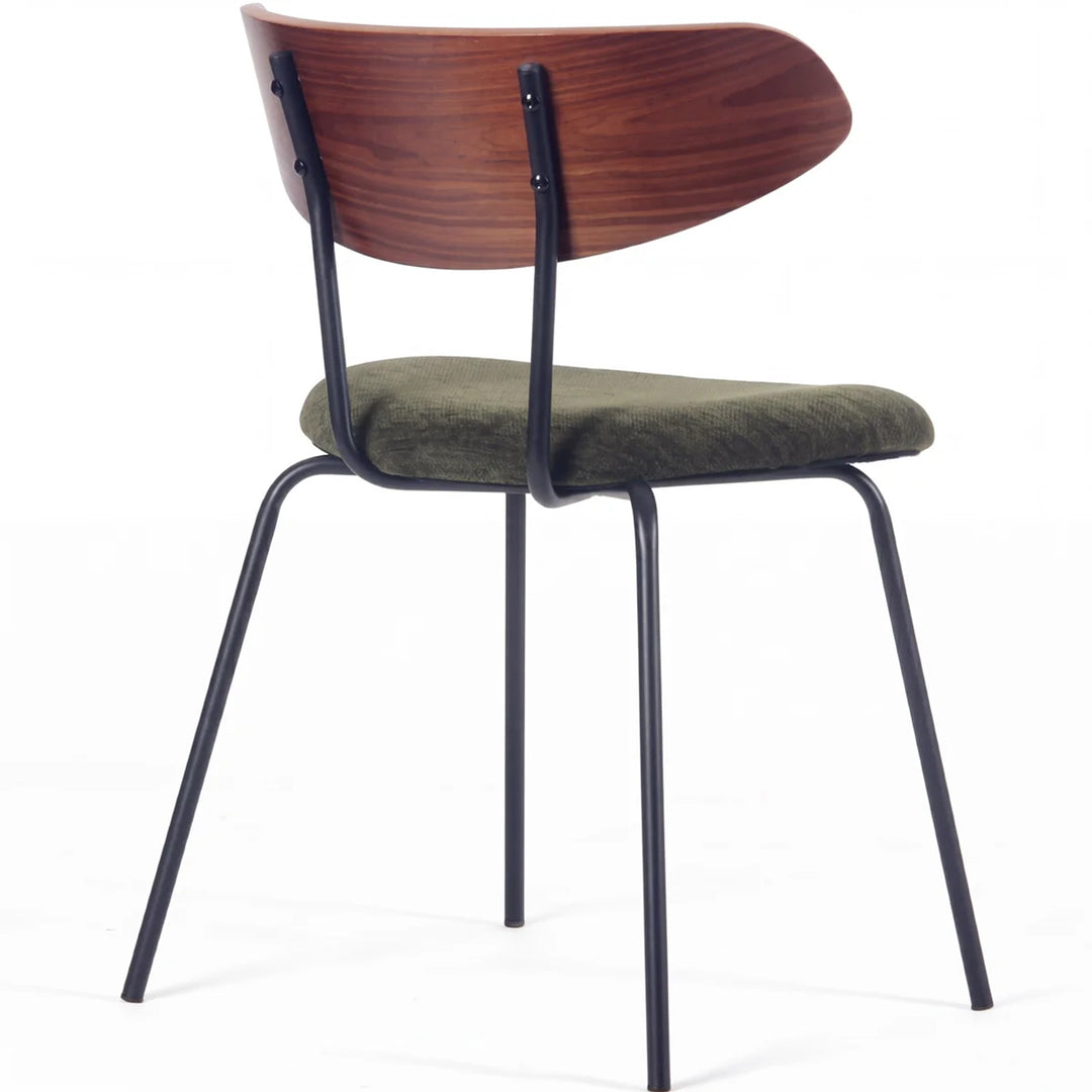 YOUNIKE Mid Century Modern Dining Chairs Set of 2 Sculpted Curved Wood Backrest