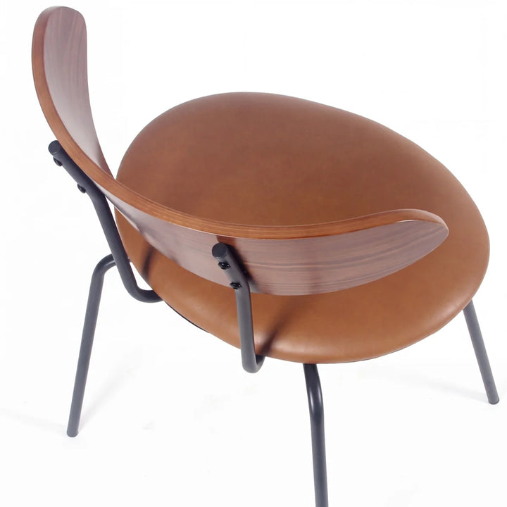 YOUNIKE Mid Century Modern Dining Chairs Set of 2 Sculpted Curved Wood Backrest