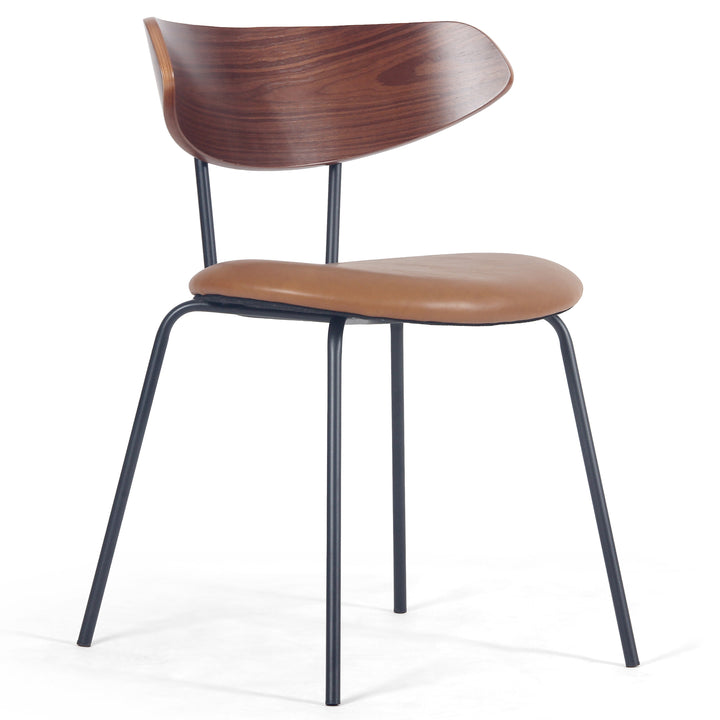 YOUNIKE Mid Century Modern Dining Chairs Set of 2 Sculpted Curved Wood Backrest