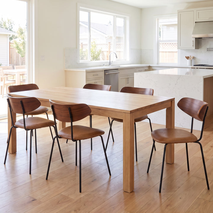 YOUNIKE Mid Century Modern Dining Chairs Set of 2 Sculpted Curved Wood Backrest
