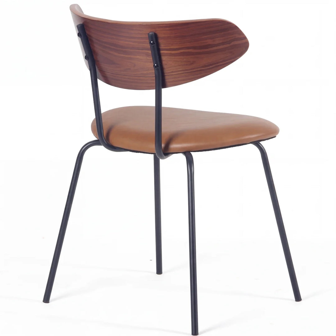 YOUNIKE Mid Century Modern Dining Chairs Set of 2 Sculpted Curved Wood Backrest