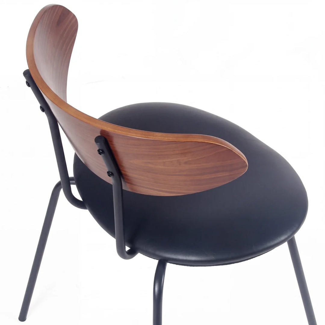 YOUNIKE Mid Century Modern Dining Chairs Set of 2 Sculpted Curved Wood Backrest