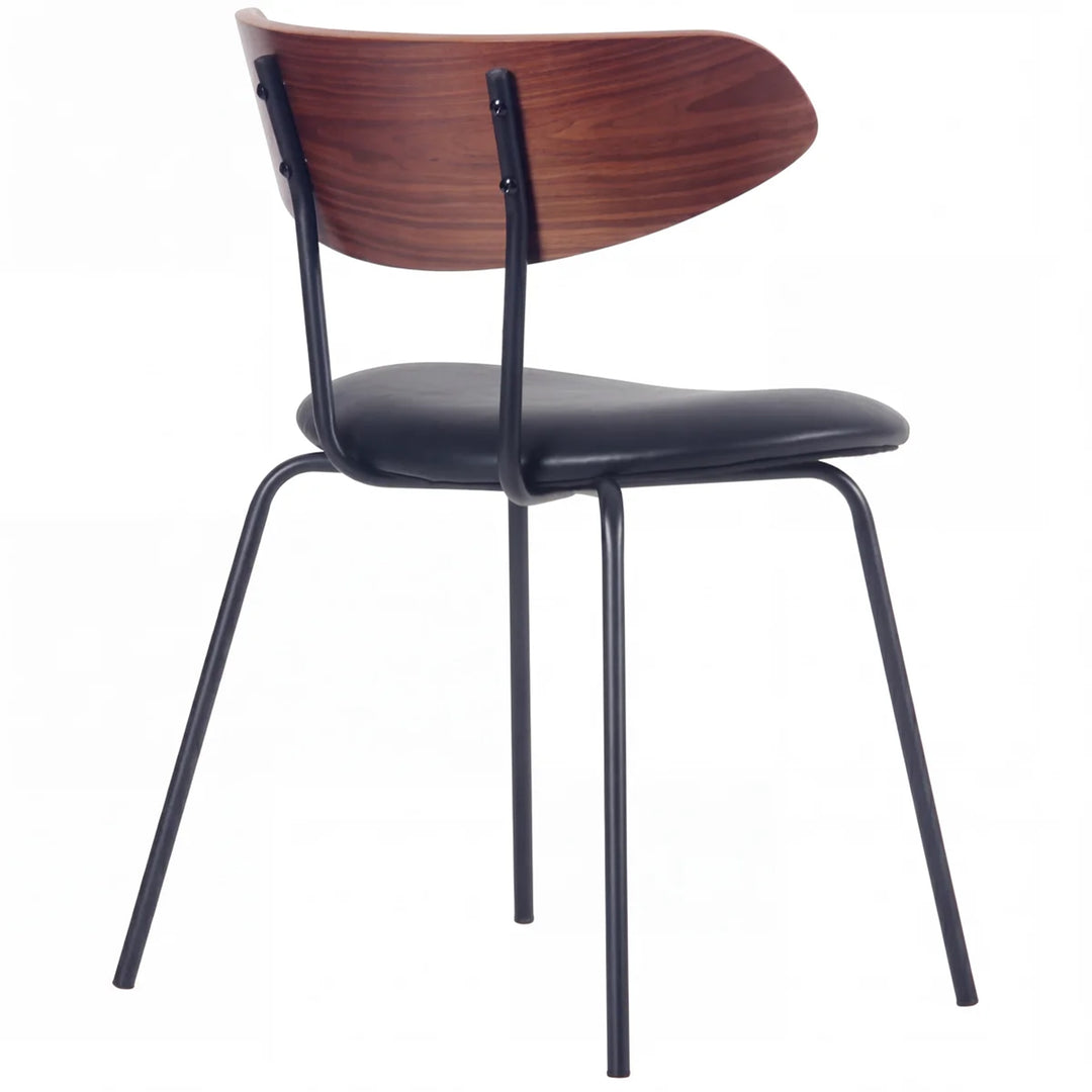 YOUNIKE Mid Century Modern Dining Chairs Set of 2 Sculpted Curved Wood Backrest
