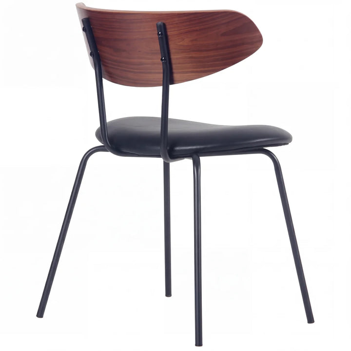 YOUNIKE Mid Century Modern Dining Chairs Set of 2 Sculpted Curved Wood Backrest