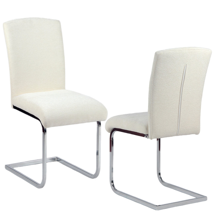 YOUNIKE Upholstered Dining Chairs Set of 2 with High Back Armless Cantilever Design