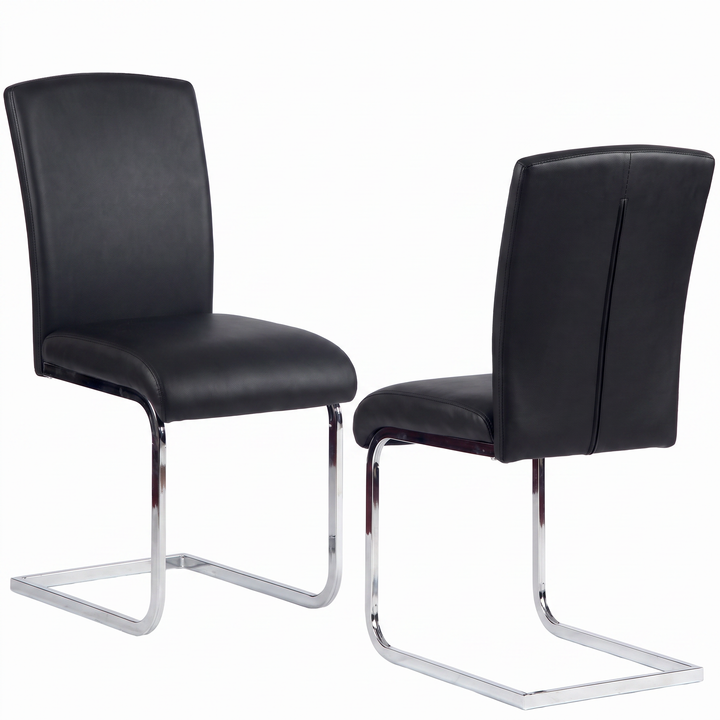 YOUNIKE Upholstered Dining Chairs Set of 2 with High Back Armless Cantilever Design