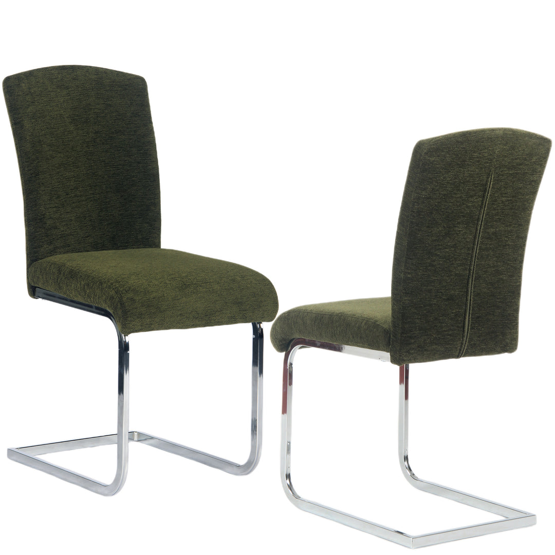 YOUNIKE Upholstered Dining Chairs Set of 2 with High Back Armless Cantilever Design