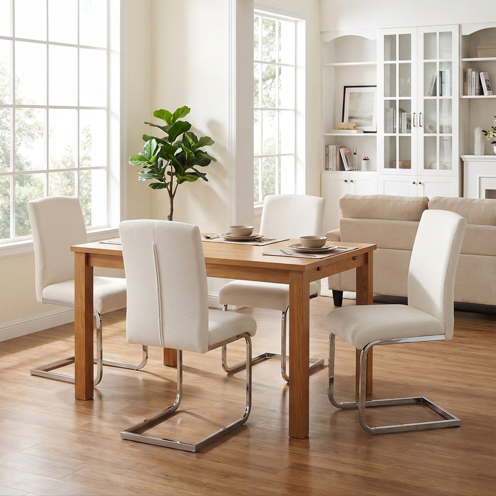 YOUNIKE Upholstered Dining Chairs Set of 2 with High Back Armless Cantilever Design