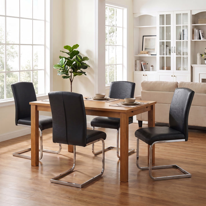 YOUNIKE Upholstered Dining Chairs Set of 2 with High Back Armless Cantilever Design