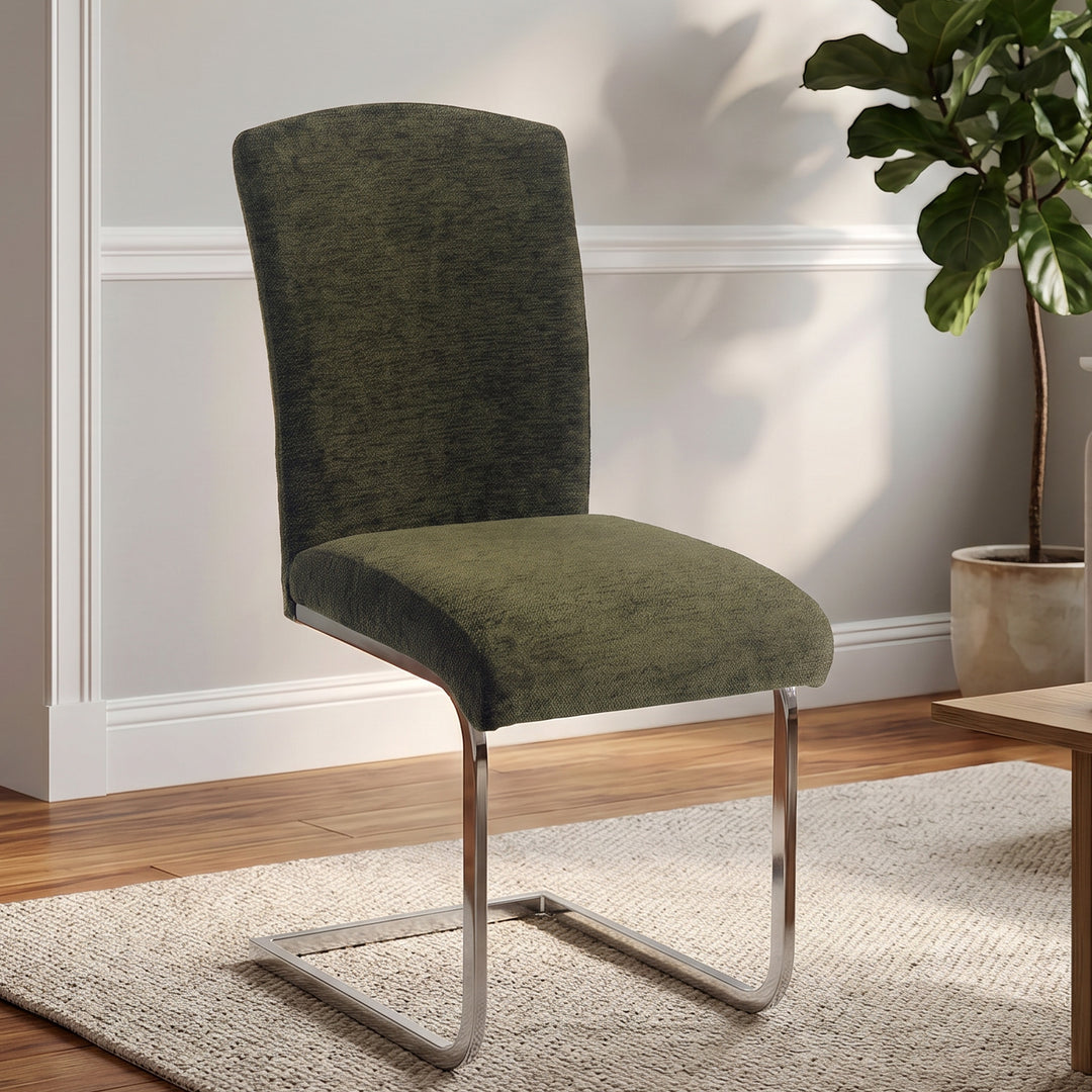 YOUNIKE Upholstered Dining Chairs Set of 2 with High Back Armless Cantilever Design