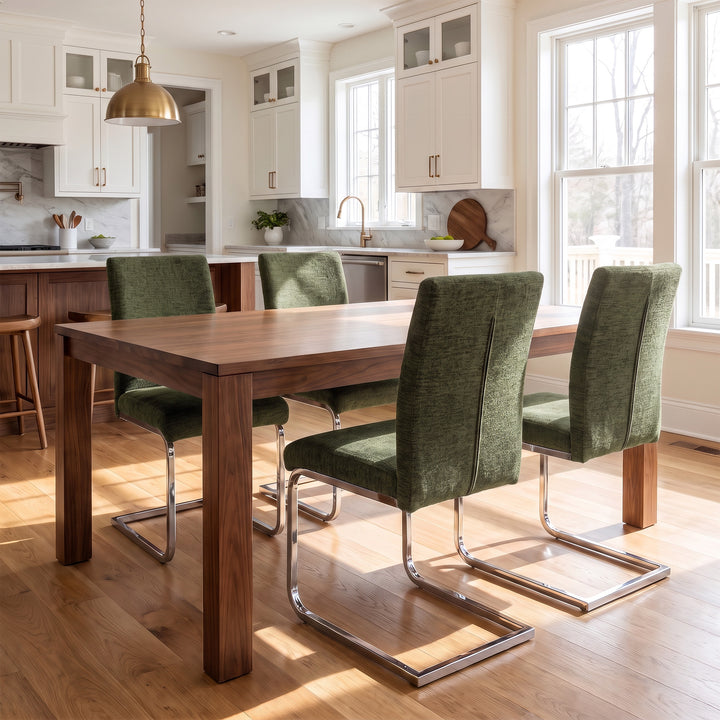 YOUNIKE Upholstered Dining Chairs Set of 2 with High Back Armless Cantilever Design