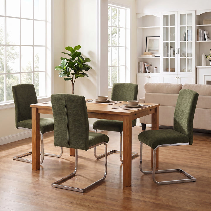 YOUNIKE Upholstered Dining Chairs Set of 2 with High Back Armless Cantilever Design