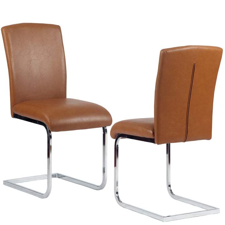 YOUNIKE Upholstered Dining Chairs Set of 2 with High Back Armless Cantilever Design