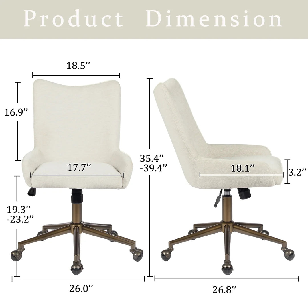 YOUNIKE Modern Office Chair Executive Desk Chair with Curved Backrest Adjustable Height Swivel Rolling Office Chair