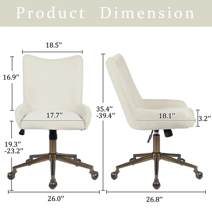 YOUNIKE Modern Office Chair Executive Desk Chair with Curved Backrest Adjustable Height Swivel Rolling Office Chair