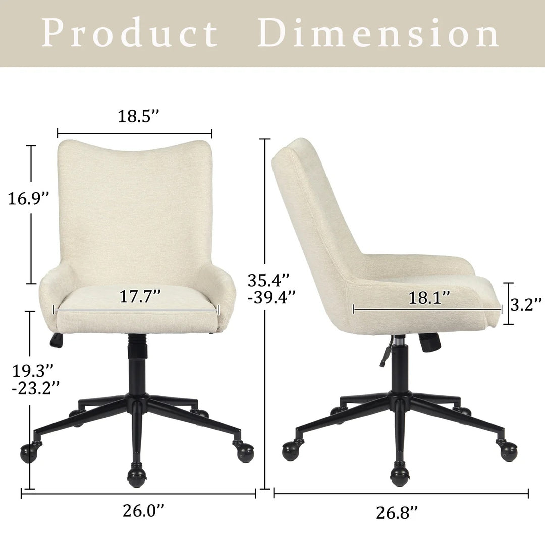 YOUNIKE Modern Office Chair Executive Desk Chair with Curved Backrest Adjustable Height Swivel Rolling Office Chair