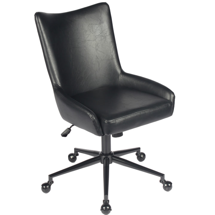 YOUNIKE Modern Office Chair Executive Desk Chair with Curved Backrest Adjustable Height Swivel Rolling Office Chair