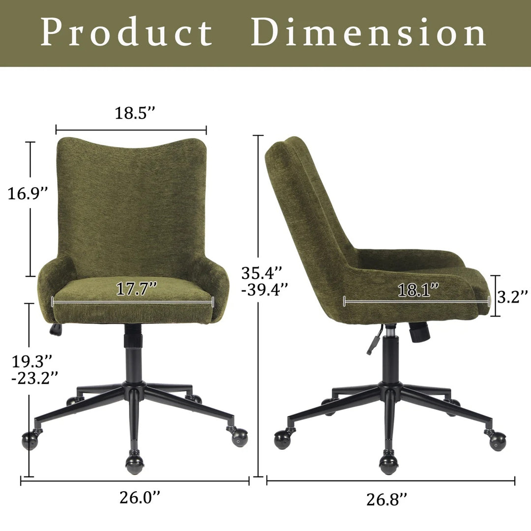 YOUNIKE Modern Office Chair Executive Desk Chair with Curved Backrest Adjustable Height Swivel Rolling Office Chair