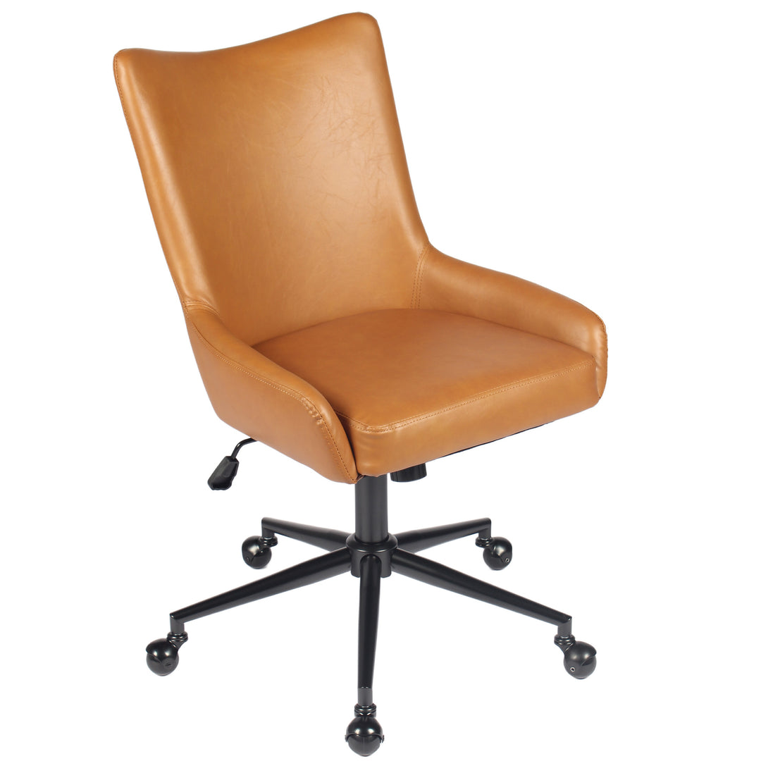 YOUNIKE Modern Office Chair Executive Desk Chair with Curved Backrest Adjustable Height Swivel Rolling Office Chair