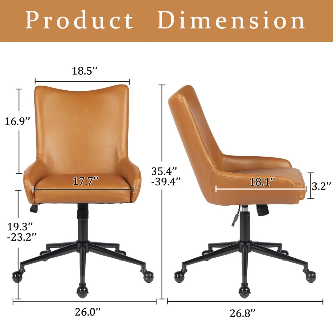 YOUNIKE Modern Office Chair Executive Desk Chair with Curved Backrest Adjustable Height Swivel Rolling Office Chair