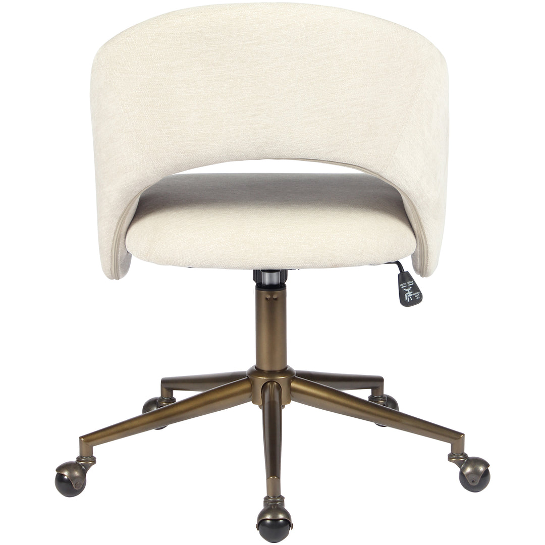 YOUNIKE Office Chair Adjustable Swivel Desk Chair Upholstered Home Office Chair with Wraparound Armrests