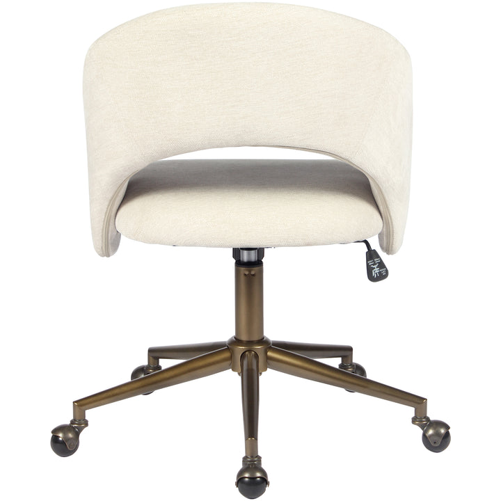 YOUNIKE Office Chair Adjustable Swivel Desk Chair Upholstered Home Office Chair with Wraparound Armrests