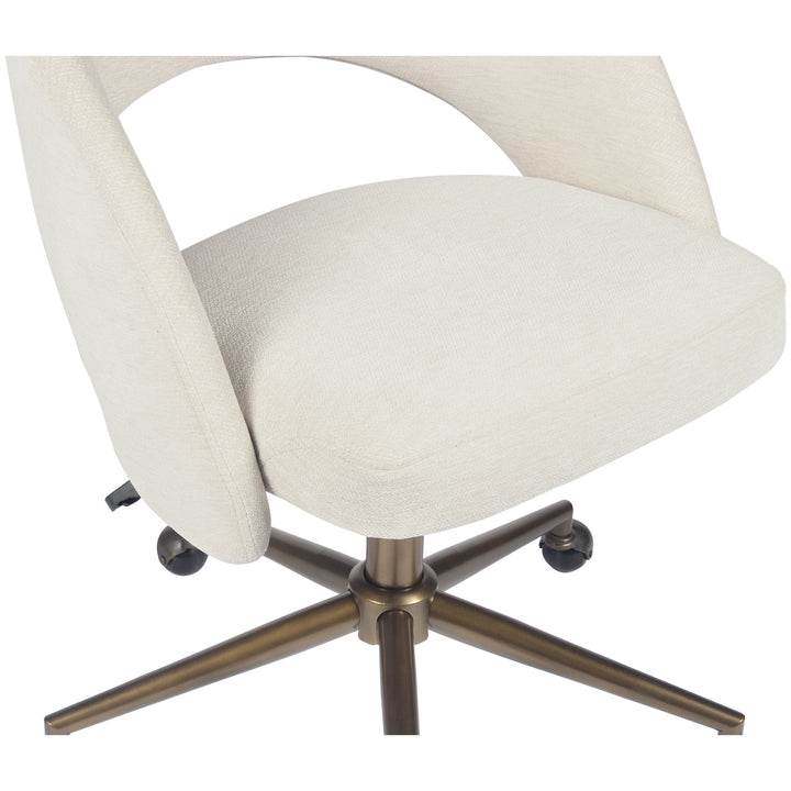 YOUNIKE Office Chair Adjustable Swivel Desk Chair Upholstered Home Office Chair with Wraparound Armrests