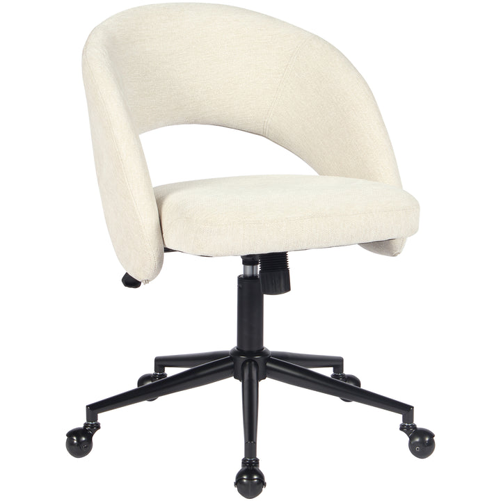 YOUNIKE Office Chair Adjustable Swivel Desk Chair Upholstered Home Office Chair with Wraparound Armrests