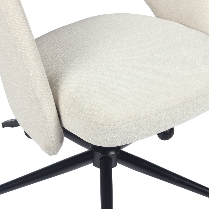 YOUNIKE Office Chair Adjustable Swivel Desk Chair Upholstered Home Office Chair with Wraparound Armrests