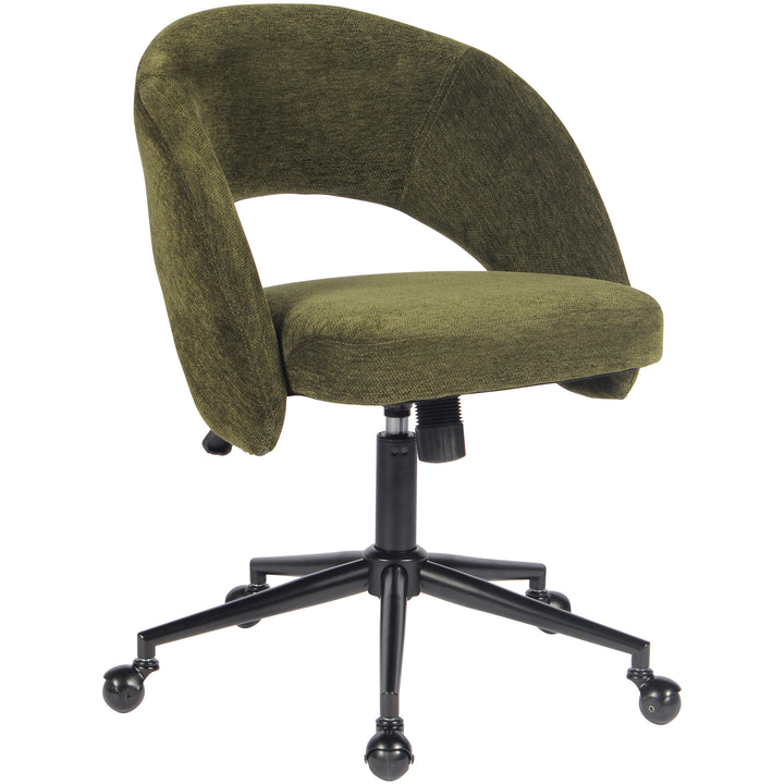 YOUNIKE Office Chair Adjustable Swivel Desk Chair Upholstered Home Office Chair with Wraparound Armrests