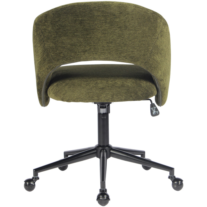 YOUNIKE Office Chair Adjustable Swivel Desk Chair Upholstered Home Office Chair with Wraparound Armrests