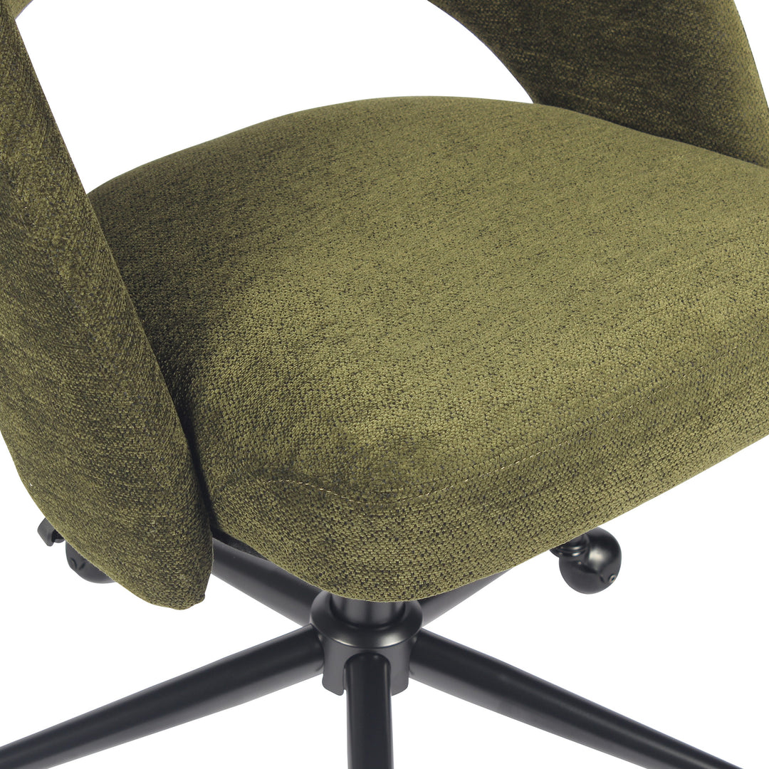 YOUNIKE Office Chair Adjustable Swivel Desk Chair Upholstered Home Office Chair with Wraparound Armrests