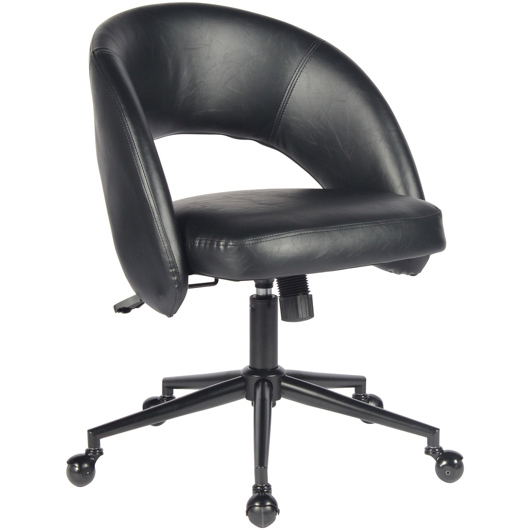 YOUNIKE Office Chair Adjustable Swivel Desk Chair Upholstered Home Office Chair with Wraparound Armrests