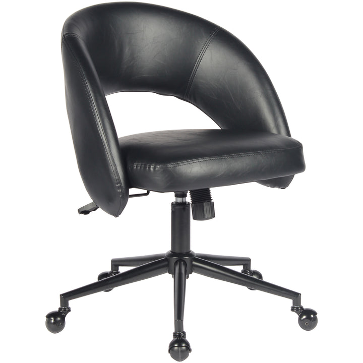 YOUNIKE Office Chair Adjustable Swivel Desk Chair Upholstered Home Office Chair with Wraparound Armrests