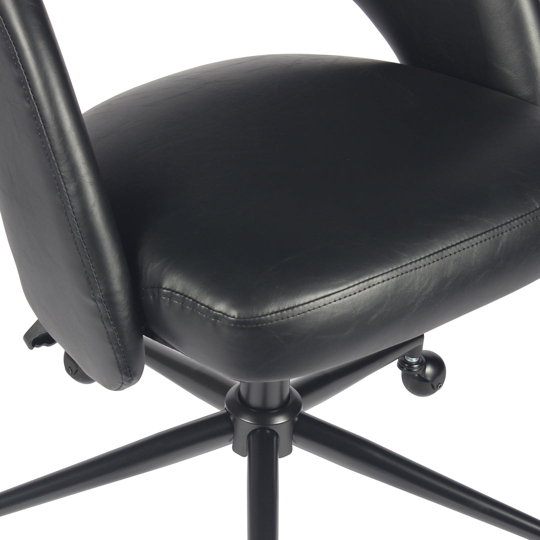 YOUNIKE Office Chair Adjustable Swivel Desk Chair Upholstered Home Office Chair with Wraparound Armrests