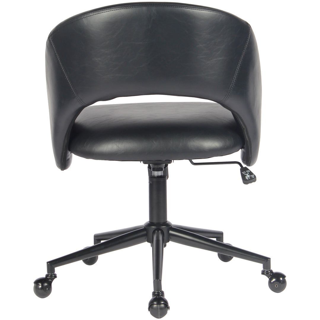 YOUNIKE Office Chair Adjustable Swivel Desk Chair Upholstered Home Office Chair with Wraparound Armrests