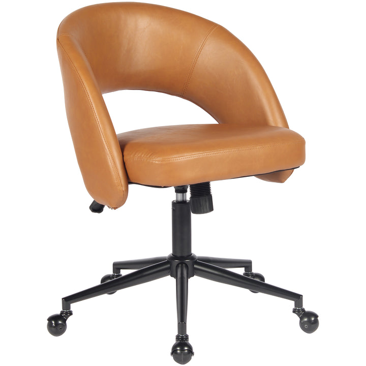 YOUNIKE Office Chair Adjustable Swivel Desk Chair Upholstered Home Office Chair with Wraparound Armrests