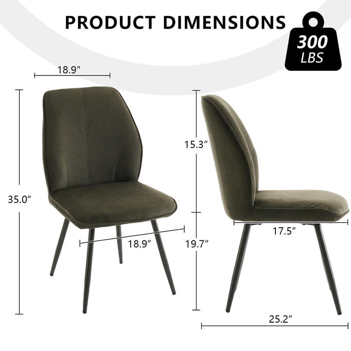 YOUNIKE Dining Chairs Mid Century Fabric Accent Chair