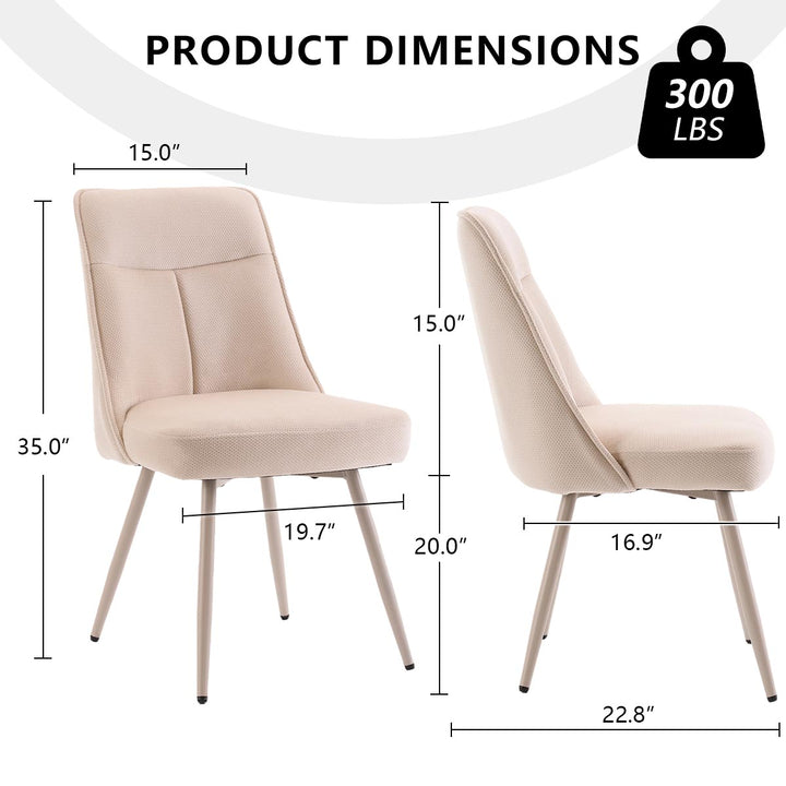 YOUNIKE Tufted Dining Chairs Upholstered Chairs for Kitchen