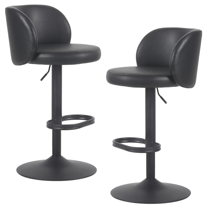 YOUNIKE Bar Stools with Curved Backrest 360° Swivel Kitchen Island Stools for Home Bar & Kitchen