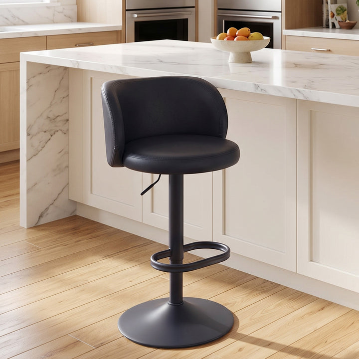 YOUNIKE Bar Stools with Curved Backrest 360° Swivel Kitchen Island Stools for Home Bar & Kitchen