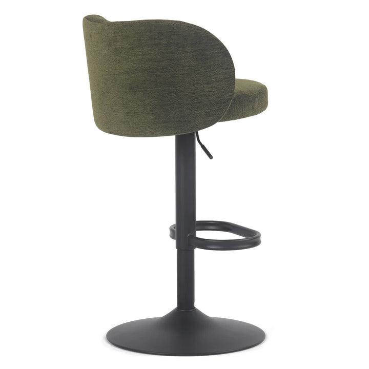 YOUNIKE Bar Stools with Curved Backrest 360° Swivel Kitchen Island Stools for Home Bar & Kitchen
