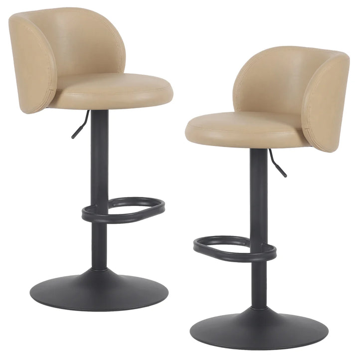 YOUNIKE Bar Stools with Curved Backrest 360° Swivel Kitchen Island Stools for Home Bar & Kitchen