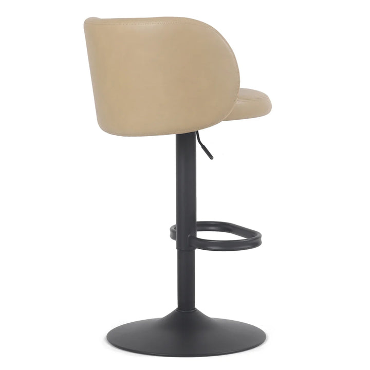 YOUNIKE Bar Stools with Curved Backrest 360° Swivel Kitchen Island Stools for Home Bar & Kitchen