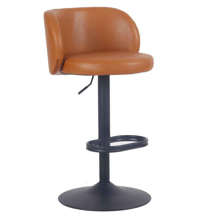 YOUNIKE Bar Stools with Curved Backrest 360° Swivel Kitchen Island Stools for Home Bar & Kitchen