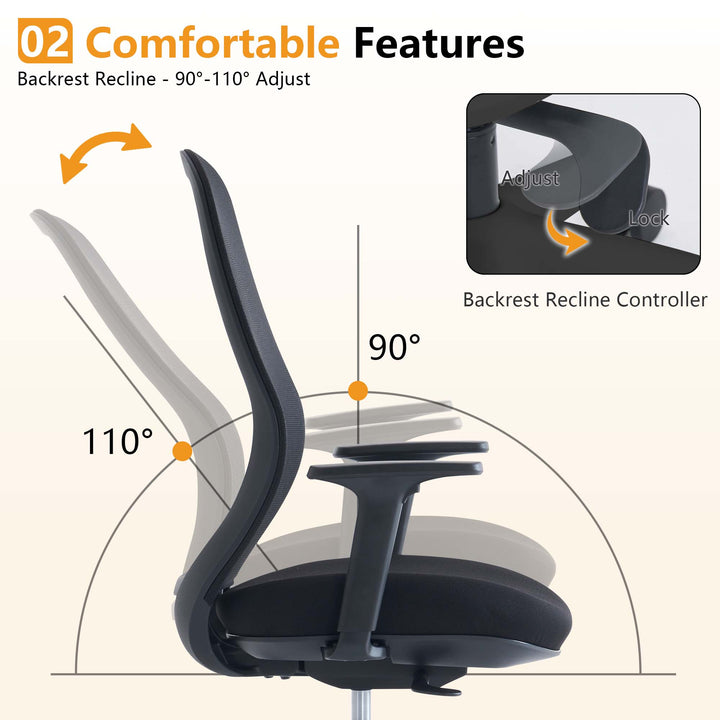 YOUNIKE Ergonomic Office Chair Rolling High-Back Mesh chair