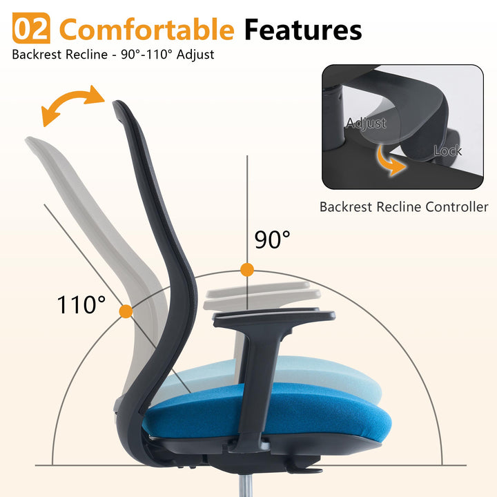 YOUNIKE Ergonomic Office Chair Rolling High-Back Mesh chair